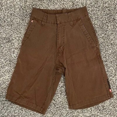 Element Boys Shorts - Youth Size 22 - Brown with a Light Pinstripe - Image 1 of 4