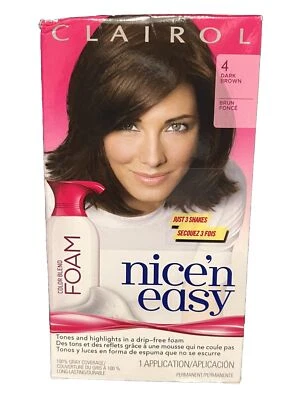 Clairol Nice 'n Easy Mezcla de Colores Espuma 4 Marrón Oscuro (Pack de 2) Foto 1 de 4