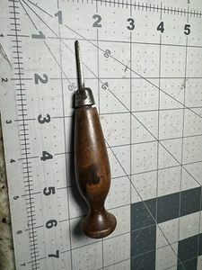 Vintage Cobblers Wooden Handle Craft Tool Shoemaker Leather Sewing - Picture 1 of 6