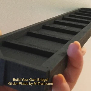 O Scale Girder Bridge Plates | TWO 18 Inch Wooden Sides | Build your own bridge - Picture 1 of 7