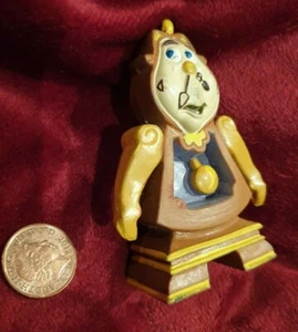 Disney Princess Belle Beauty and the Beast Cogsworth Clock Figurine Cake Topper - Picture 1 of 2