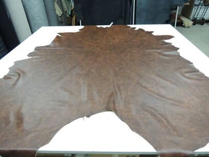 Lederhaut 4,58 qm cognac antik duchgefärbt Rindnappa Polsterleder Möbelleder - Bild 1 von 4