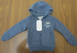 Kids Club by Renegade Pt. Pleasant Beach Blue Gray Zipper Hoodie Size 12m - Picture 1 of 5