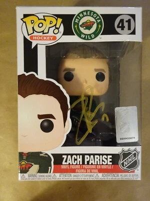 Funko Pop Beckett autografiado firmado por Zach Parise Minnesota Wild Hockey certificado de autenticidad BAS Foto 1 de 4