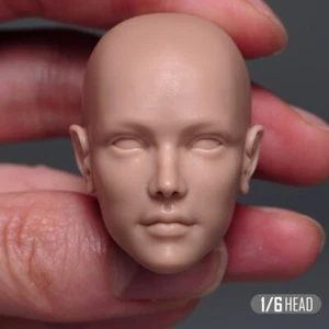 Unpainted 1/6 Charlize Theron Girl Head Sculpt Fit 12" Female Figure Doll Body - Picture 1 of 7