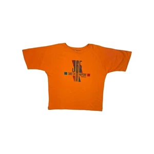 Vintage Reebok Logo T-Shirt Orange Mens Large 90s Sportswear - Picture 1 of 6
