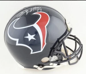 J.J. Watt Signed Texans Full-Size Authentic On-Field Helmet (JSA & Watt) - Picture 1 of 3