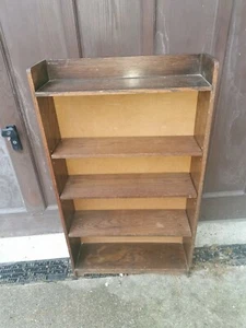 Vintage Wooden Bookcase for upcycling - Picture 1 of 5