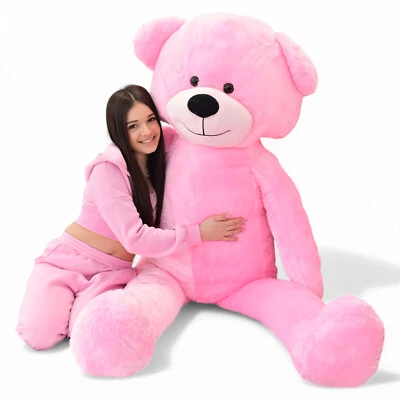 XXL Teddybär Plüsch Kuschel  Teddy Bär Valentinstag Geschenk XL 220 ROSA - Bild 1 von 4
