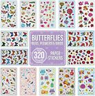 Butterfly Bugs Nature Stickers for Children, Adults to Scrapbook, Craft,...