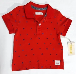 Shirt 🆕🔥 BOYS Offcorss Short Sleeves Top Polo Red Baby Size 12 Months - Picture 1 of 9