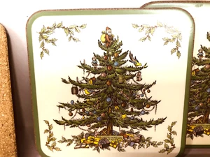 Vintage Spode Christmas Tree Untersetzer. 6er Set - Bild 1 von 4