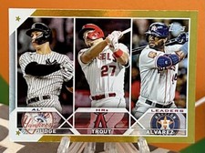 2023 Topps AL Home Run Leaders Judge Trout Alvarez #236 Gold Foil “ASCARDS” NM+
