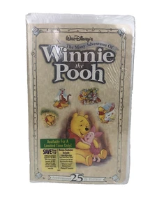 The Many Adventures of Winnie the Pooh VHS 25th Anniversary Brand New Seal 2002 - Picture 1 of 7
