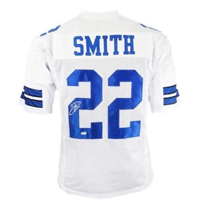 Emmitt Smith Signed Dallas White Football Jersey (BECKETT) - Picture 1 of 3
