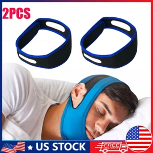 Dual Pack Chin Strap for Snoring Relief, Anti-Snore Belt for Sleep Apnea Support - Picture 1 of 9