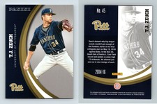 T.J. Zeuch #45 Pittsburgh Panthers Collegiate 2016 Silver Parallel Card