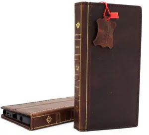 Custodia in vera pelle per Samsung Galaxy Note 9 portafoglio libro bibbia slim cover ID - Foto 1 di 9