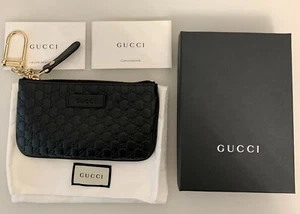 GUCCI Microguccissima Schlüsseletui, Key Chain, Schwarz, Groß, Neu - Bild 1 von 6