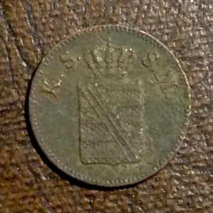 Germany - Saxony 1 Pfennig 1843-G - FREE US SHIPPING cd - - Picture 1 of 2