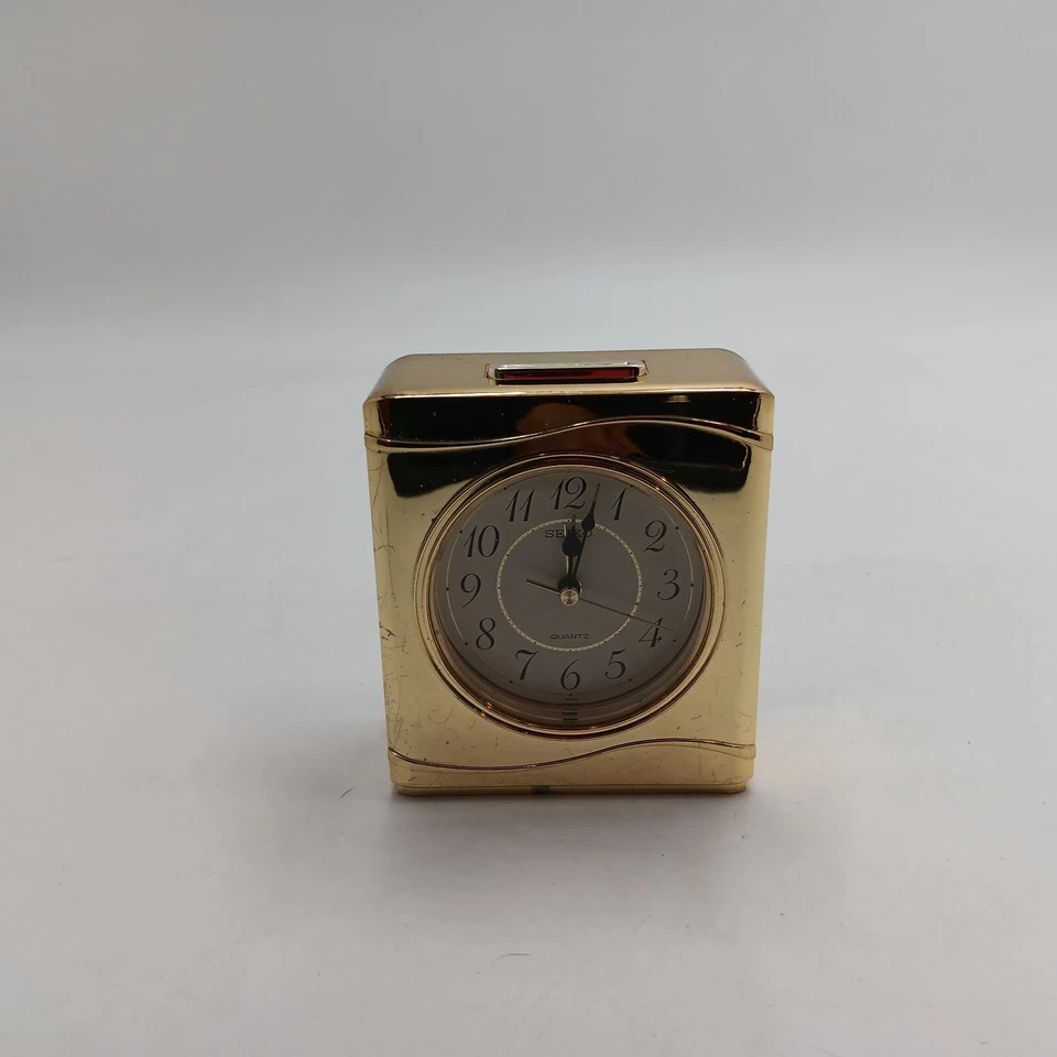 Vintage Gold Tone Plastic SEIKO Quartz Alarm CLOCK Tested Working - Image 1 of 4