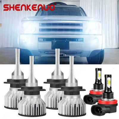 For Land Rover LR3 2005-2009 New LED Headlight High/Low + Fog Light 6x H7 H7 H11 - Image 1 of 4