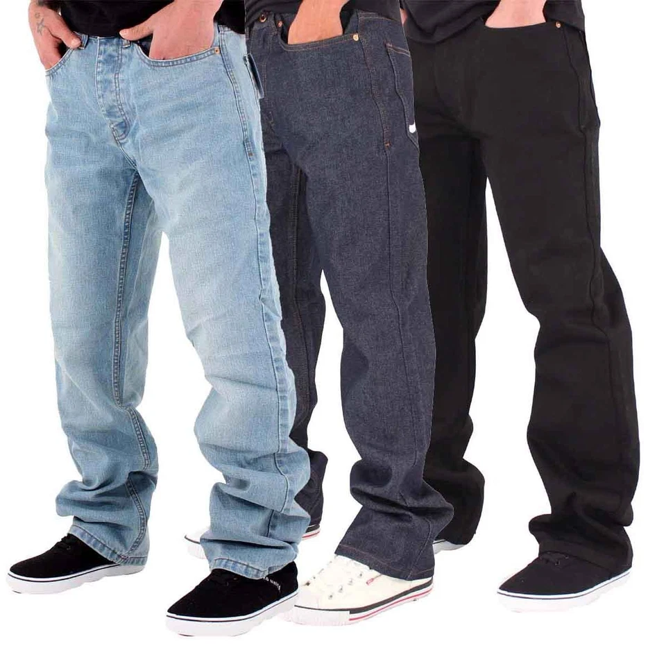 Rocawear Men's Designer Loose Fit Denim Jeans Skater Hip Hop Style Pants Jeans
