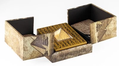 2014 Остров Ниуэ 3 унций серебра $15 позолоченный Великие пирамиды слиток с коробкой и сертификатом подлинности РЕДКАЯ - Изображение 1 из 4