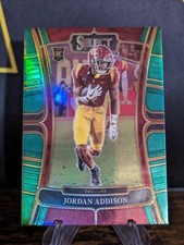 Jordan Addison /5 Green RC 2023 Panini Select Draft Picks