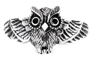 Noctia Glücks Eule Ring 925er Silber Symbol Schmuck - Neu - Picture 1 of 1