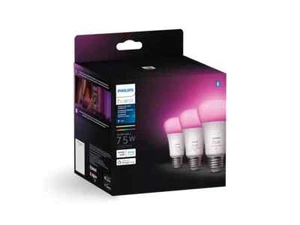 New Philips Hue Smart - 3 Pack - 75W A19 LED Bulb White and Color Ambiance Light - Picture 1 of 7