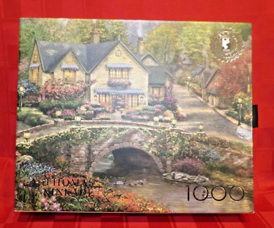 Thomas Kinkade Summer in Cobblestone Village серебро избранное издание 1000 шт. - Изображение 1 из 4