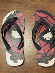 Havaianas Spider Man Red Flip Flops Unisex Kids Youth Size 3/4 - Picture 1 of 3