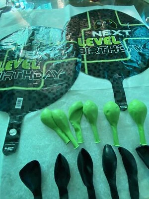 Next Level  Birthday Package 2 Mylar&12 Latex High Quality 11” Free Shipping!!! - Image 1 of 4
