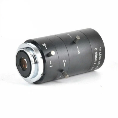 CCTV-Kameraobjektiv 1/3" CS-Mount 6-60 mm F1.6 Manuelle Iris DIY Nachtsicht - Bild 1 von 4