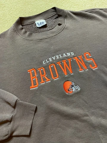 Vintage 90s Lee Sport Cleveland Browns Pullover Crewneck Sweatshirt Mens 2XL XXL Cover