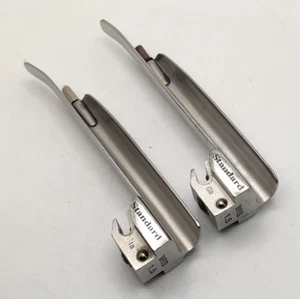 2 Pcs Standard WIS #1.5 Laryngoscope Blade Anesthesia Stainless Steel - Picture 1 of 1