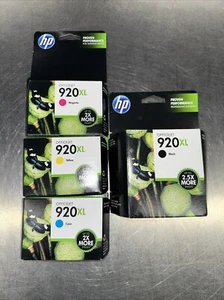 HP 920XL High-Yield Black Ink Cartridge Magenta Cyan Yellow NEW SEALED - Picture 1 of 2