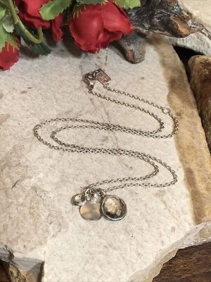 1. IPPOLITA Sterling Silver 925 Three Charm Crystal Chain Necklace 16"+2" - Image 1 of 4