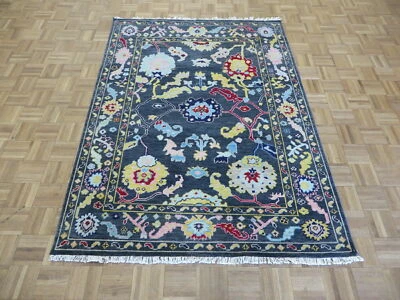 5 x 7 Hand Knotted Gray Turkish Knotted Oushak Oriental Rug G8586 - Image 1 of 4