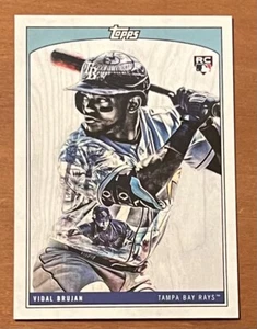 2022 TOPPS X LAUREN TAYLOR #2 VIDAL BRUJAN (RC) - TAMPA BAY RAYS - WAVE 1 - Picture 1 of 2