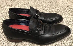 Stacy Adams elegante Schuhe Größe 11,5 M M Mokassinnaht Bit Slipper Halbschuh schwarz Leder - Bild 1 von 8