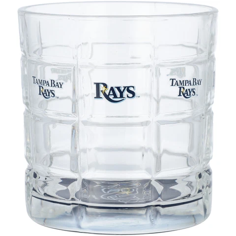 Tampa Bay Rays 10oz. Team Bottoms Up Squared Rocks Glass Cover