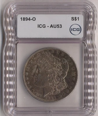 1894-O MORGAN SILVER DOLLAR AU53 ICG - Image 1 of 4