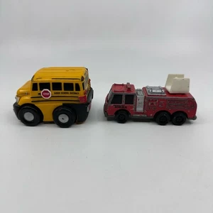 VTG Tonka Car Set 5 Pieces Vehicles - Kid Galaxy School Bus, Fire Truck, & Cars  - Picture 1 of 5