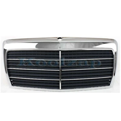 For 87-93 Benz 300D 300E 400E 500E (W124) Front Grille Assembly Chrome & Gray - Изображение 1 из 4
