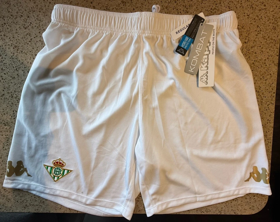 Pantalones Cortos de Fútbol Real Betis Balompie 20/21 Home Kappa Nuevos con Etiquetas UE 2XL US XL Foto 1 de 4