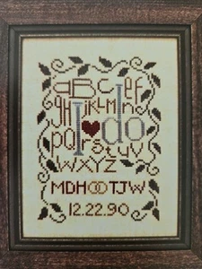 Bent Creek I DO Customizable Marriage Sampler Counted Cross Stitch Pattern - Picture 1 of 4
