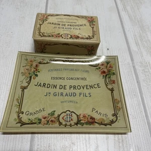 TWO’S COMPANY French Milled Soap with Glass Dish Jardin De Provence - Picture 1 of 7