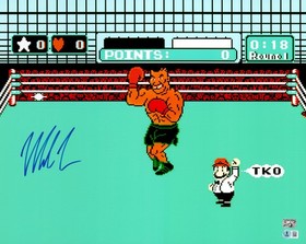 Mike Tyson Signed 16x20 Photo Nintendo NES Punch-Out!! Beckett BAS Witness